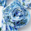 Blue 1930s Halter Floral Print 3D Rose Swimsuit