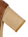 Round Toe Thick-Soled Wood-Grain Chunky Heel Shoes