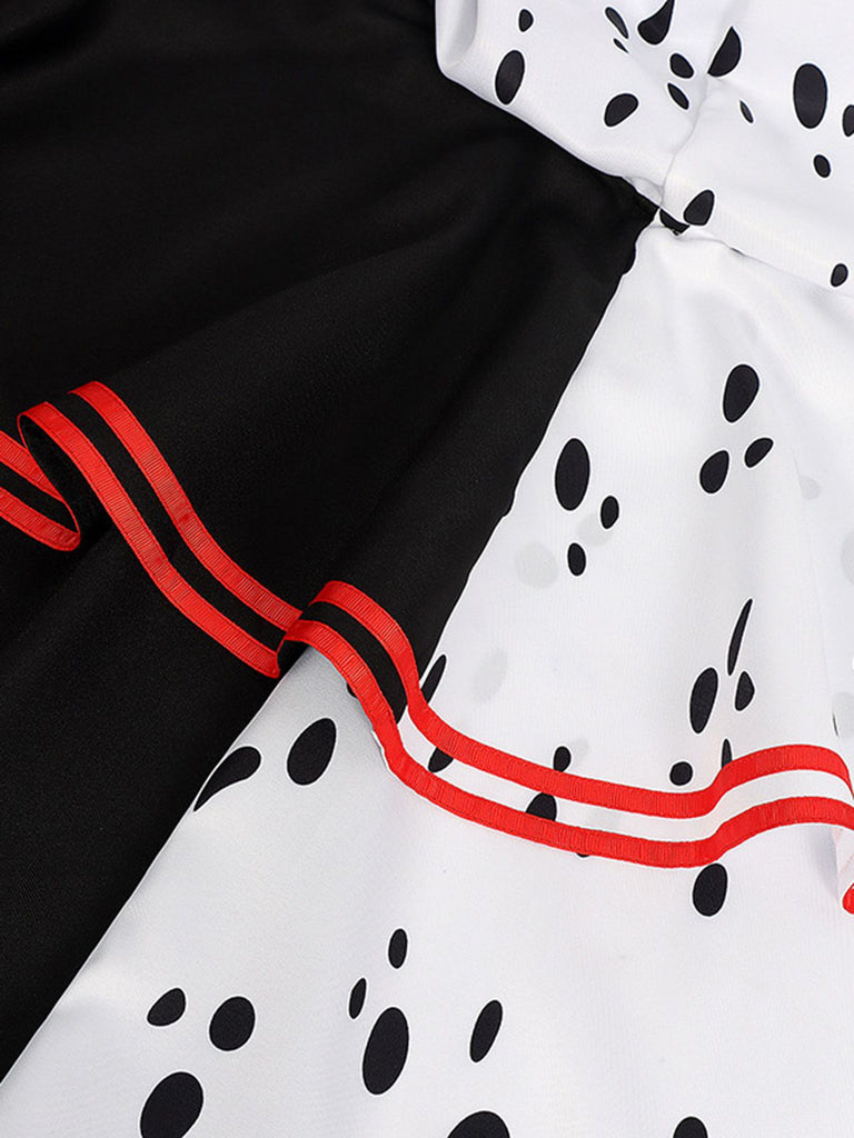 1950s Halloween Black & White Witch Chloe Cape