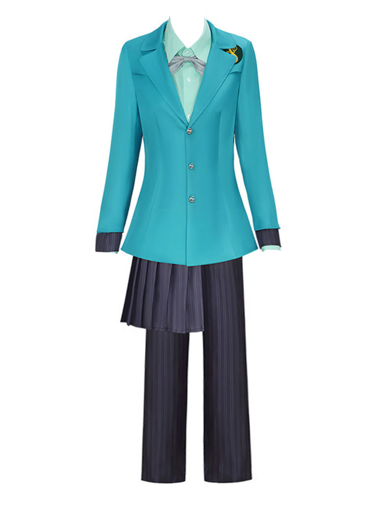 4PCS 1940s Asymmetrical Blazer Set & Pleated Skirt