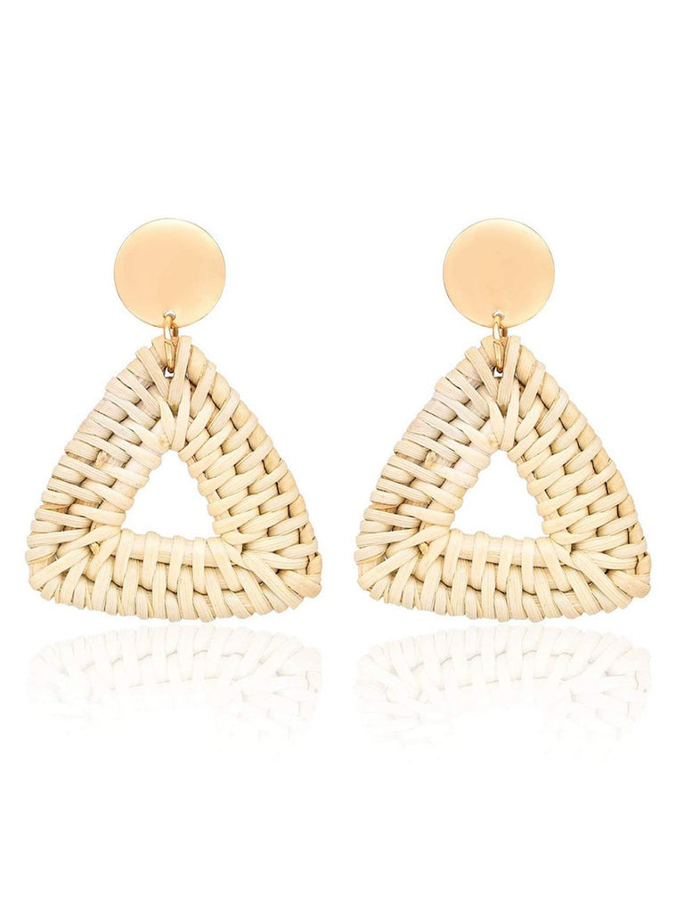 Retro Geometric Beach Holiday Crocheted Earrings