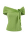 1960s Off-Shoulder 3D Rose Solid Top