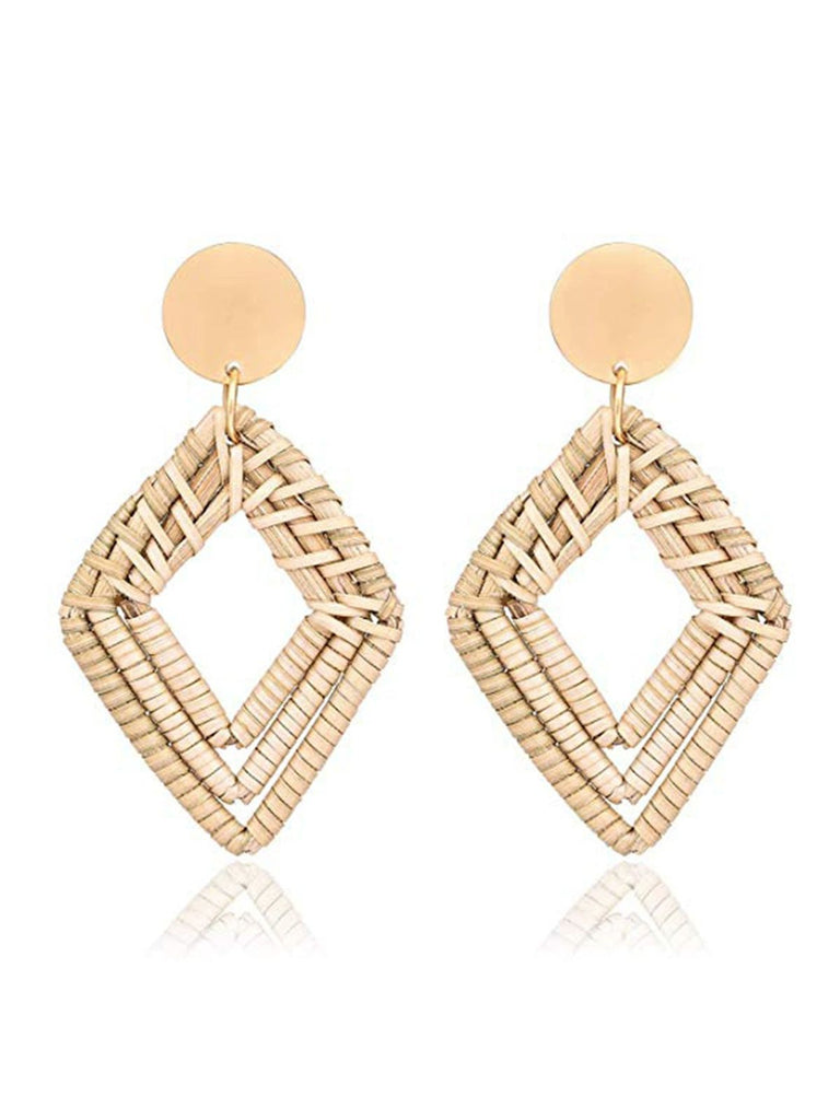 Retro Geometric Beach Holiday Crocheted Earrings