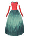 Green 1930s Grinch Martha Cosplay Polka Dot Strapless Dress