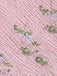 1950s Embroidered Flowers Mesh Puff Sleeve Dress