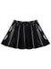 1980s Patent Leather Pleated Mini Skirt