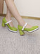 Vintage PU Round Toe Mary Janes Chunky Heels