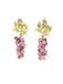 Gold‑Leaf Grape Cluster Dangle Earrings