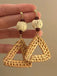 Vintage Style Rattan Statement Earrings