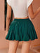 1980s Chiffon Ruffles Solid Mini Skirt