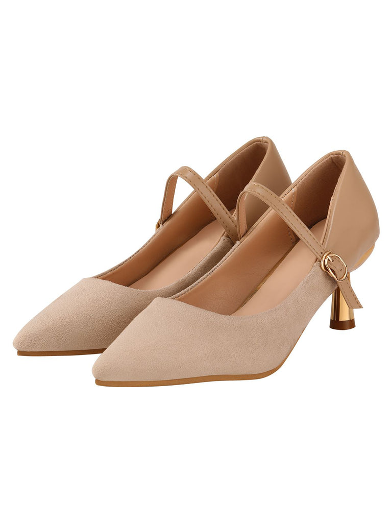 One Buckle Pointed Stiletto High Heels, vintage shoes, retro heels - perfect for women who love vintage and retro fashion