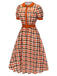 1940s Houndstooth Doll Collar Dress | 1940s | vintage dress, retro fashion