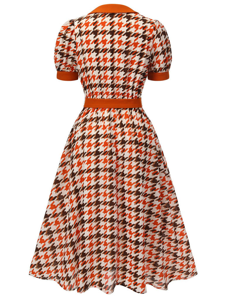 1940s Houndstooth Doll Collar Dress | 1940s | vintage dress, retro fashion