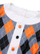 Orange 1960s Color Block Argyle Shift Dress, vintage dress, retro fashion - perfect for women who love vintage and retro fashion