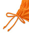 Orange 1960s Floral Backless Bikini Set: beautiful vintage swimwear, retro swimsuit, pin-up style with timeless appeal