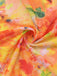 Orange 1960s Print Long Sleeve Tankini 6