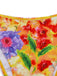 Orange 1960s Print Long Sleeve Tankini 8