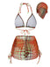 Orange 1960s Psychedelic Polka Dot Mesh Bikini Set | vintage swimwear, retro swimsuit, pin-up style - perfect for retro fashion enthusiasts