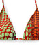 Orange 1960s Psychedelic Polka Dot Mesh Bikini Set: beautiful vintage swimwear, retro swimsuit, pin-up style with timeless appeal