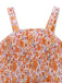 Orange 1970s Floral Print Wide Leg Jumpsuit - vintage jumpsuit, retro fashion
