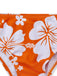 Orange 1970s Tropical Floral Halter Tie-Side Tankini Set: beautiful vintage fashion, retro style, classic elegance with timeless appeal