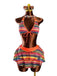 Orange 1980s Boho Irregular Bikini Set & Cover-Up - vintage fashion, retro style