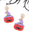 Orange Halloween Pearl Witch Pumpkin Earrings: vintage detail work for the woman who notices