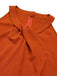 Orange Red 1930s Solid Twist Jumpsuit — 1930s vintage charm for her modern wardrobe