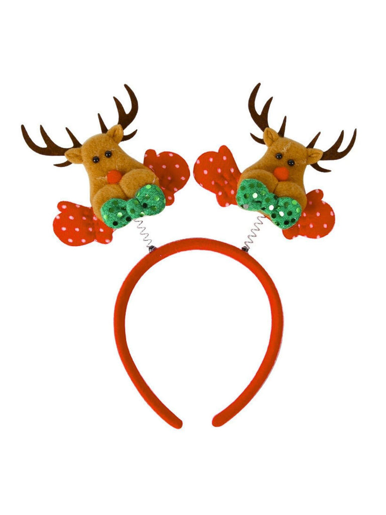 Christmas Colored Reindeer Jingle Bells Sequins Headband