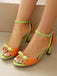 Elegant Pointed Toe Chunky Heel Sandals 3