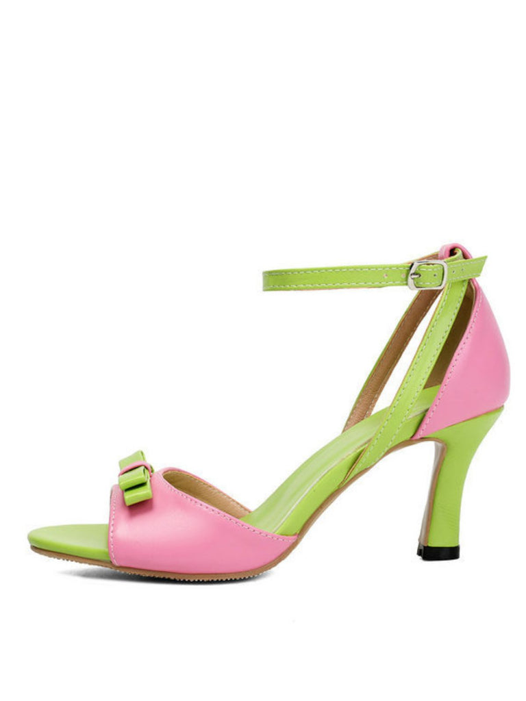 Elegant Pointed Toe Chunky Heel Sandals 5