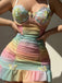 Pastel-Rainbow-1960s-3D-Floral-Butterfly-Mesh-Nightdress, vintage, retro, dress