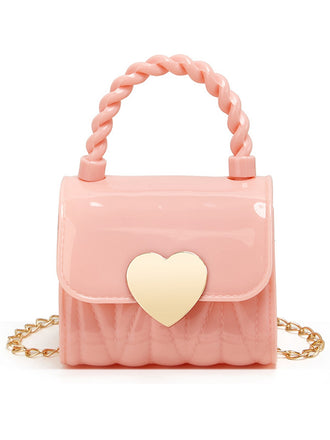 She adds this Patent Leather LOVE Handle Mini Handbag and suddenly it's vintage perfection