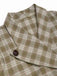 Pea Green 1960s Lapel Buttoned Tartan Dress - vintage dress, retro fashion