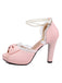 Bow Lace Peep Toe High Heels Sandals: timeless vintage elegance she makes her own