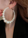 This Pearl Large Hoop Vintage Earrings carries 1950s stories waiting to be told
