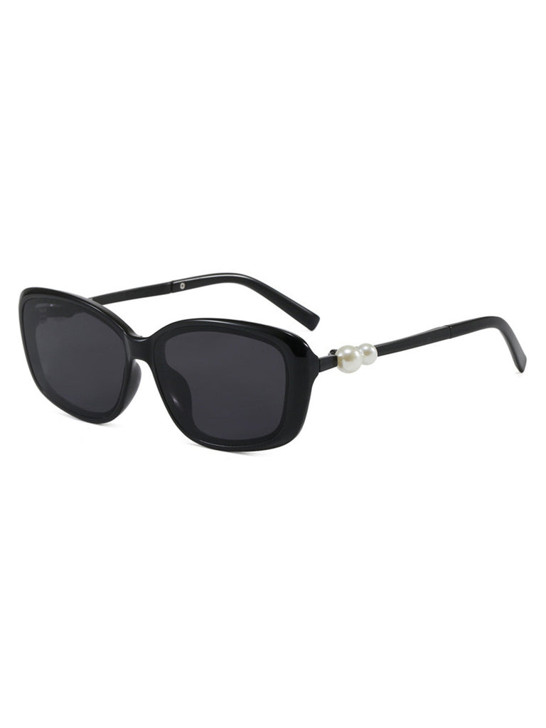 Black Pearl Vintage Square Frame Sunglasses - vintage fashion, retro style for vintage lovers