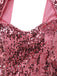 Pink 1920s Sequin Cap-Sleeve High Slit Maxi Dress - vintage dress, retro fashion, Gatsby party