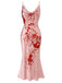 Pink 1930s Halloween Blood Fishtail Dress — vintage elegance for the modern woman
