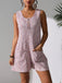 Pink 1930s Tweed Button Front Sleeveless Romper, vintage romper, retro jumpsuit - perfect for women who love vintage and retro fashion