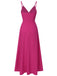 Pink 1930s V-Neck Ruffled Irregular Slit Dress, vintage dress, retro fashion - perfect for women who love vintage and retro fashion
