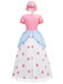 Pink 1940s Bo Peep Cosplay Puff Polka Dot Dress, vintage dress, retro fashion - perfect for women who love vintage and retro fashion