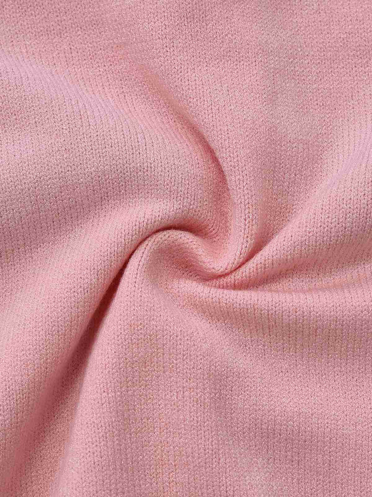 Pink 1940s Christmas Santa Claus Jacquard Cardigan - vintage fashion, retro style