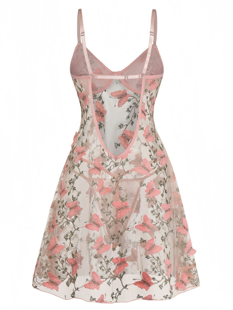 Pink 1940s Vintage Nightgown 3