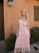 Pink 1940s Floral Lace Spaghetti-Strap Maxi Dress, vintage dress, retro fashion, floral print, lace detail - perfect for women who love vintage and retro fashion