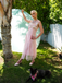 Pink 1940s Floral Lace Spaghetti-Strap Maxi Dress, vintage dress, retro fashion, floral print, lace detail - perfect for women who love vintage and retro fashion