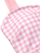 Pink 1940s Plaid Halter One-Piece Swimsuit, vintage swimsuit, pin-up swimwear - perfect for women who love vintage and retro fashion