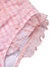 She's wearing Pink 1940s Spaghetti Strap Mesh Plaids Swimsuit and the whole beach remembers the 1940s