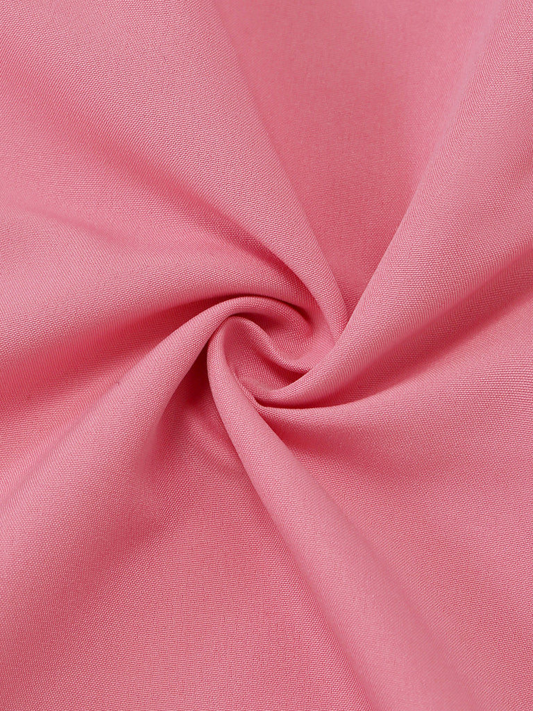 Pink 1940s Strapless Bow Midi Dress 3