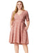 [Plus Size] Pink 1940s V-Neck Floral Pocketed Wrap Dress - vintage dress, retro fashion, floral print for vintage lovers